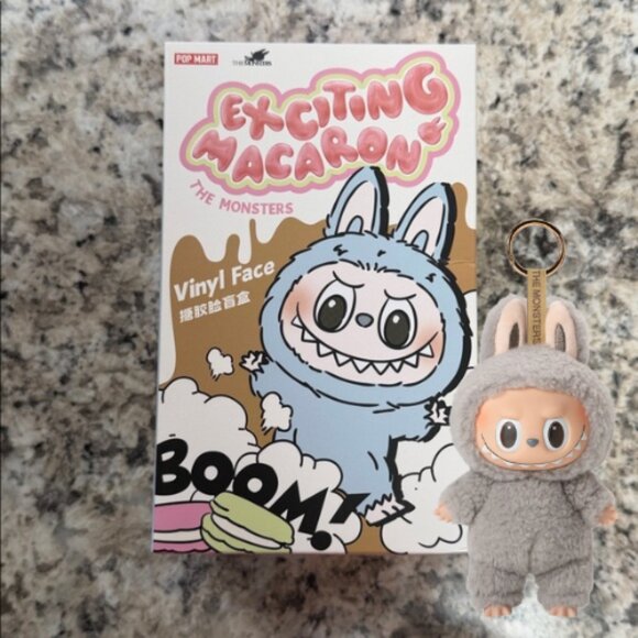 Pop Mart The Monsters Exciting Macaron Labubu - Seasame Bean - Picture 1 of 6